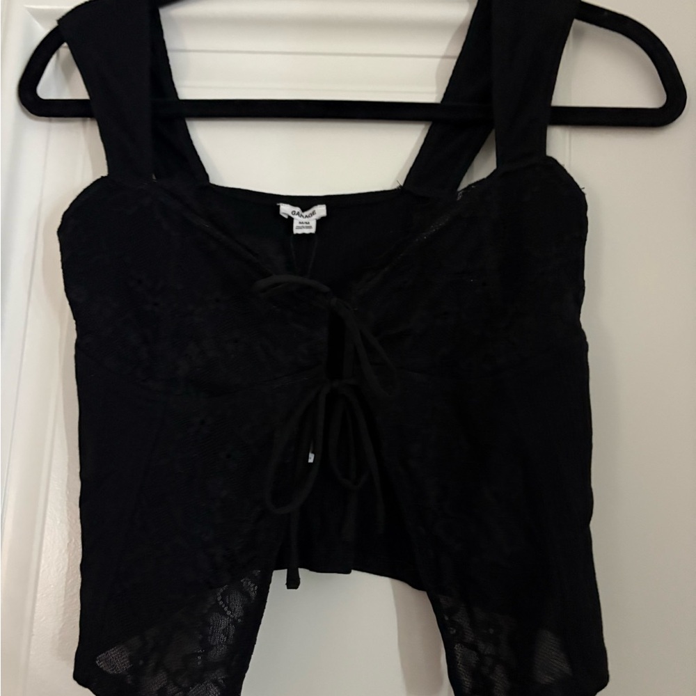 Garage Black Knit Top